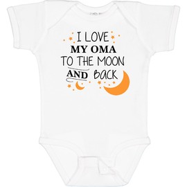 inktastic I Love My Oma To the Moon and Back Baby Bodysuit 6 Months 0020 White 2967f