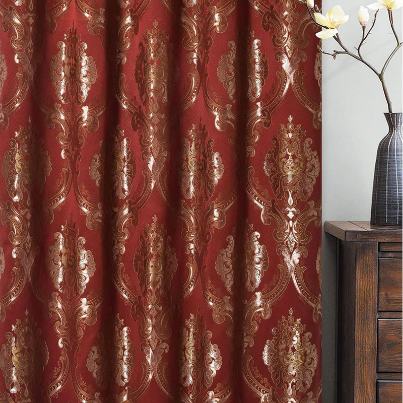 GOHD Luxe Love. Jacquard Window Curtain Panel Drape with Attached
