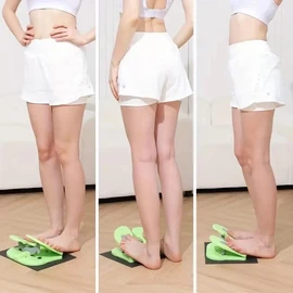 Simple Leg Exerciser While Sitting for Seniors, Foot Pedal Exerciser Under Desk Foot Rest with Massage Help Leg Muscles Release Varicose Veins for Elder at Office Home Gray