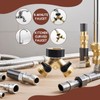 2-way Y distributor with shut-off valves, 3/4 inch connections for