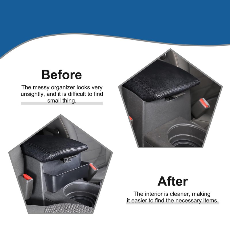 Bekantogy Center Console Storage Box Organizer Tray for Nissan Frontier