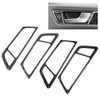 4Pcs Carbon Fiber Car Interior Door Handle Frame Cover Trim
