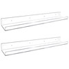 Febwind 24-Inch Long Clear Acrylic Floating Shelves Wall Ledge Invisible