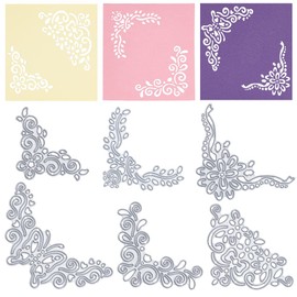 GLOBLELAND 6pcs Lace Cutting Dies Metal Flower Metal Cutting Dies Cutting Stencils Metal Cutting Stencils for DIY Scrapbooking Album Cutting Stencils Paper Cards Scrapbook Decor
