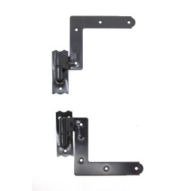 Pair of Olde New Stock Black Steel Blind Shutter Hinges