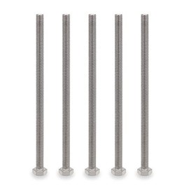 VictorsHome M8 Hex Head Bolt Screw, M8-1.25 x 150mm Stainless Steel 18-8 304 A2-70 Fully Threaded Hex Bolts 5pcs