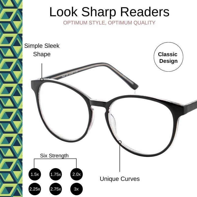 OPTIMUM OPTICAL Blue Light Filtering Scratch-Resistant Lens Round Frame Magnifying