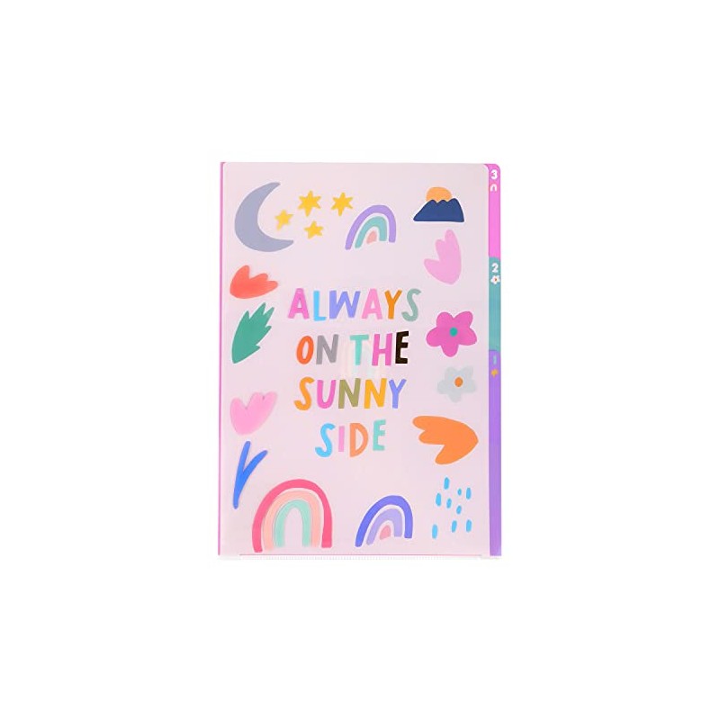 Greeting Life 3 Pocket File, A4 Size, Rainbow FA4-136-MM