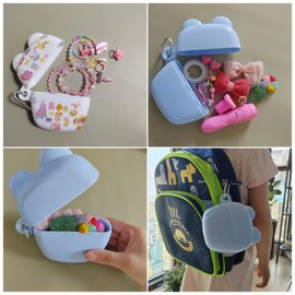 2 cute storage boxes, DIY stickers,hair clip organizer scrunchie organizer Wallet Storage Box Locker Accessories Portable Large Capacity Lipstick, Storage Box, Waterproof, Girl, Hair Pin Storage Box