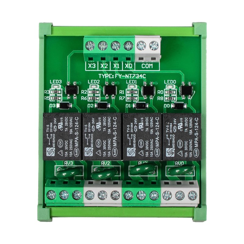 GUETNEU Relay Board, Relay Module 4 Channel 1 SPDT DIN