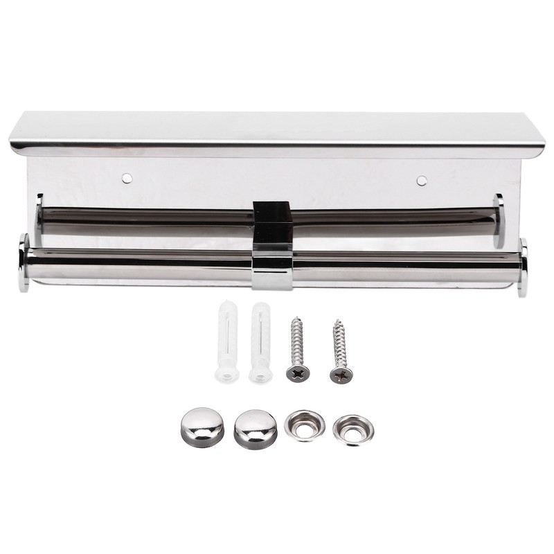 Toilet Paper Holder Dual End Wall Mounted Toilet Roll Holder