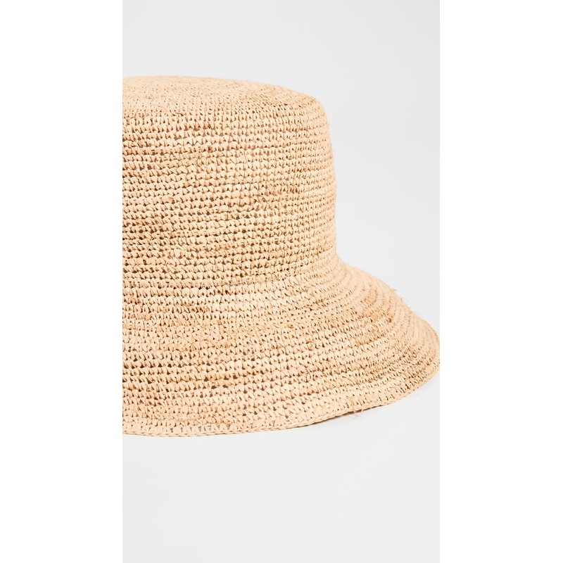 Hat Attack Women's Chic Crochet Bucket Hat, Natural, Tan, One