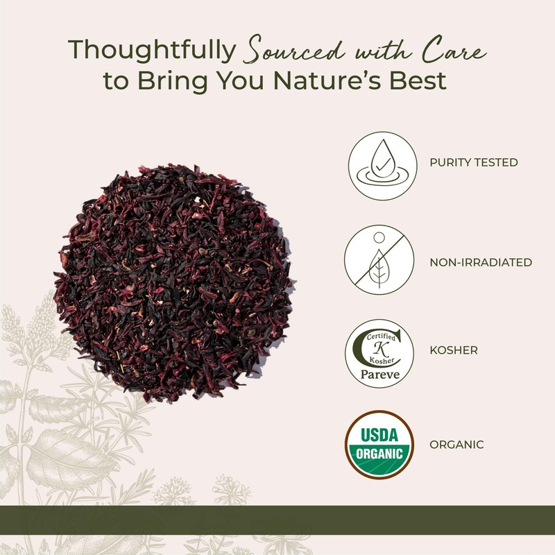 Starwest Botanicals Organic Hibiscus Flowers - Dried Hibiscus Flowers for