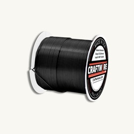 Craftwire USA Aluminum Wire - Versatile Soft Wire for Crafting, Sculpting, and Jewelry Making - Colored Copper Wire - Durable and Easy to Shape - Ideal for DIY Projects (22 Gauge, Black, 1)
