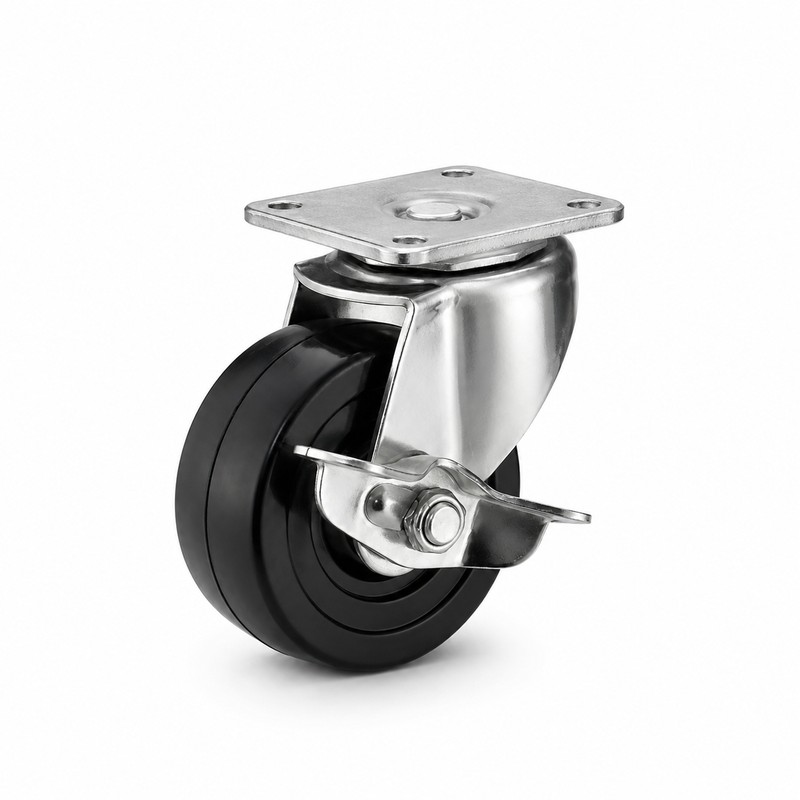 Swivel Chair Caster with Brake for Mobile Furniture - Durable