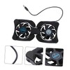 OSALADI Portable Foldable Laptop Cooler Dual USB Fans Height Computer