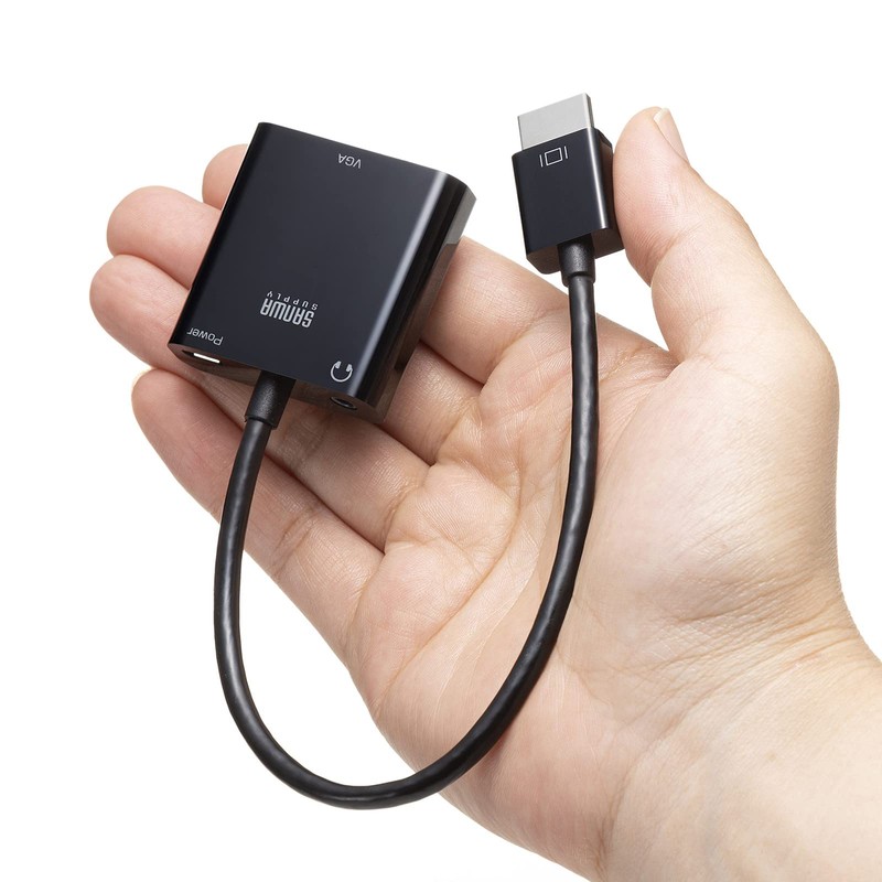 Sanwa Supply AD-HD23VGA HDMI to VGA Adapter with Audio Output
