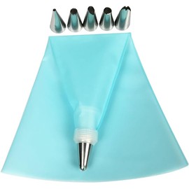 daycount 8 en 1 Crema De Manga Pastelera Silicona Manga Pastelera 6 Boquillas Decorating Tips Set