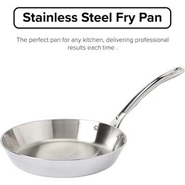 Viking 3 PLY 18/8 Stainless Steel 12" Frying Pan Aluminum Core Dishwasher Safe