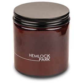 Hemlock Park Crackling Wood Wick Candle Handcrafted with Natural Coconut Wax and Essential Oils (Large 16 oz, Oud Forest)