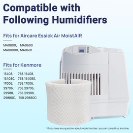 NISHCON MAF2 Humidifier Filter Replacement for Aircare Esscik Air MiostAIR MA0800 MA08000 MA0600 MA0601 and Replacement for Kenmore 15408, 4 Pack