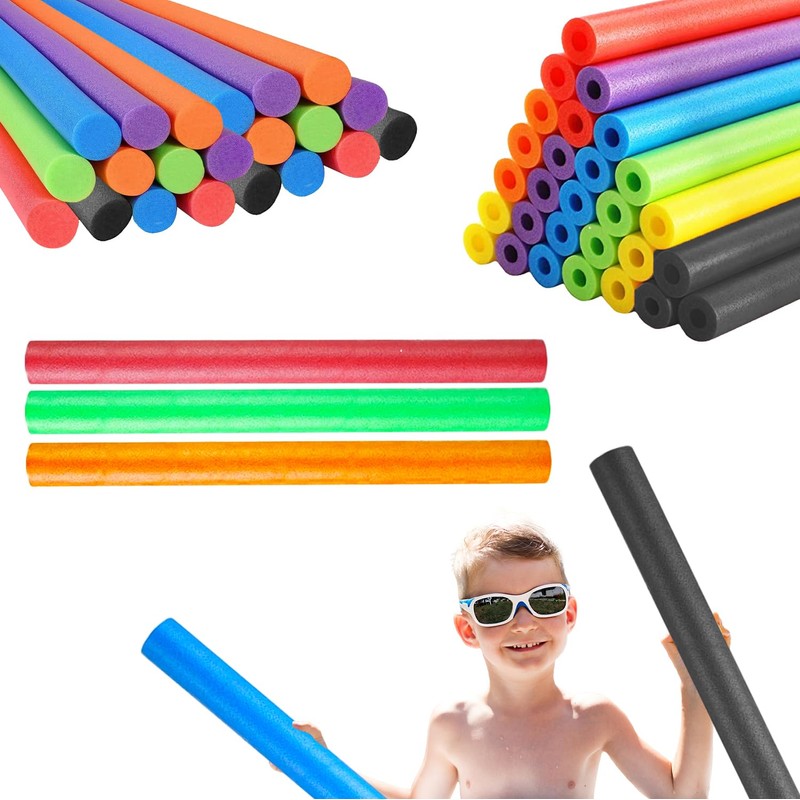 Chochkees Blue Pool Noodles Swimming Solid Core Foam Tube, Floating
