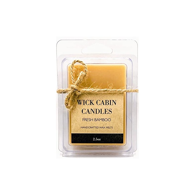 Wick Cabin Candles Fresh Bamboo Long Lasting - Rustic Style