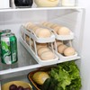 Egg Holder for Refrigerator, 2 Tier Rolling Eggs Storage Refrigerator,