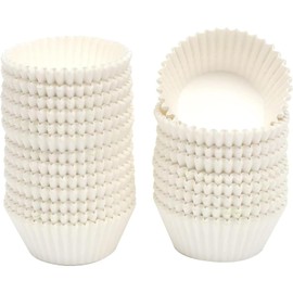 qiqee White 500pcs Cupcake Liners Muffin Linner No Smell, Food Grade Baking Cups（Standard Size）