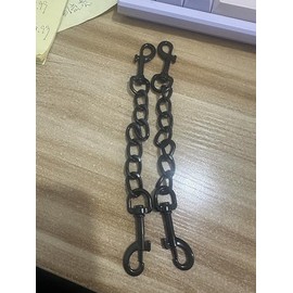 IVIA PET 2 PCS Dog Collar Metal Safety Clip, Harness Collar Leash Chain Connector, Heavy Duty Double End Spring Backup Buckle Clasp, Escape-Proof Safety Accessory (Medium, Black)