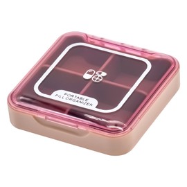 PAITOK Small Pill Case,Portable Pill Box BPA Free Travel Pill Organiser Moistureproof Tablet Box Cute Pocket Pill Box with 4 Large Compartmensts for Medication, Vitamin, Supplement(Pink)