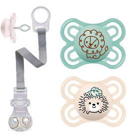 MAM Perfect Day & Night Dummies 0-6 incl.2 Steril.Boxes + BabyFehn Pacifier Holder