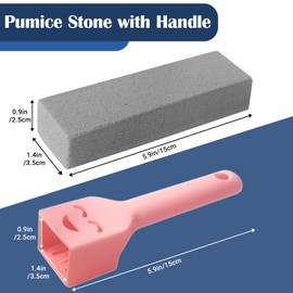 5 Packs Pumice Stone for Cleaning with a Universal Handle, Grey Pumice Stone Toilet Bowl Cleaner for Cleaning Toilets, Bathtubs, Stoves, Grills, Oven, Pools, Sinks, Household Cleaning