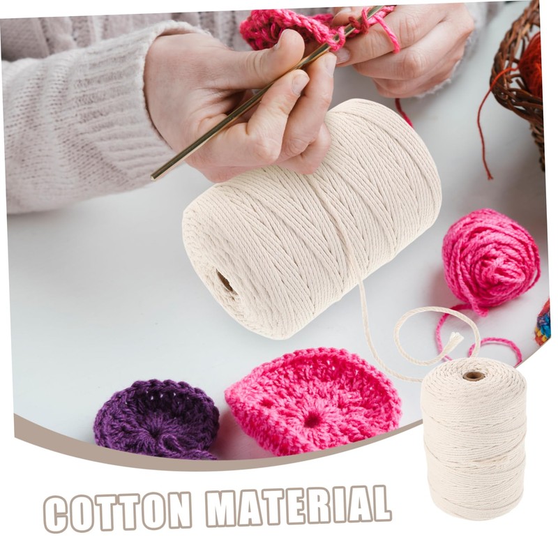 DOITOOL 1 Roll Cotton Rope Versatile Craft String for DIY