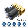 DUZFOREI 2W200-20 3/4 Inch Brass Pneumatic Electric Solenoid Valve, 12V