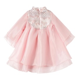 Mud Kingdom Little Girls Dress Traditional Chiese Fleece Long Sleeve Qipao Cheongsam Pink 5T