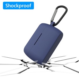 Geekria - Funda de silicona compatible con Jabra ELITE 5 True Wireless Earbuds, funda de piel para auriculares, funda protectora con gancho para llavero, puerto de carga accesible