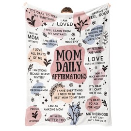 BaubleDazz New Mom Gifts for Women - Mom Blanket- Girl Mom Gifts, New Mom Care Package After Baby, Gifts for Mom, Girl Mom, Boy Mom(50x60)