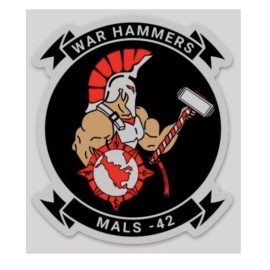 4" MARINE CORPS MALS-42 WAR HAMMERS VINYL STICKER DECAL
