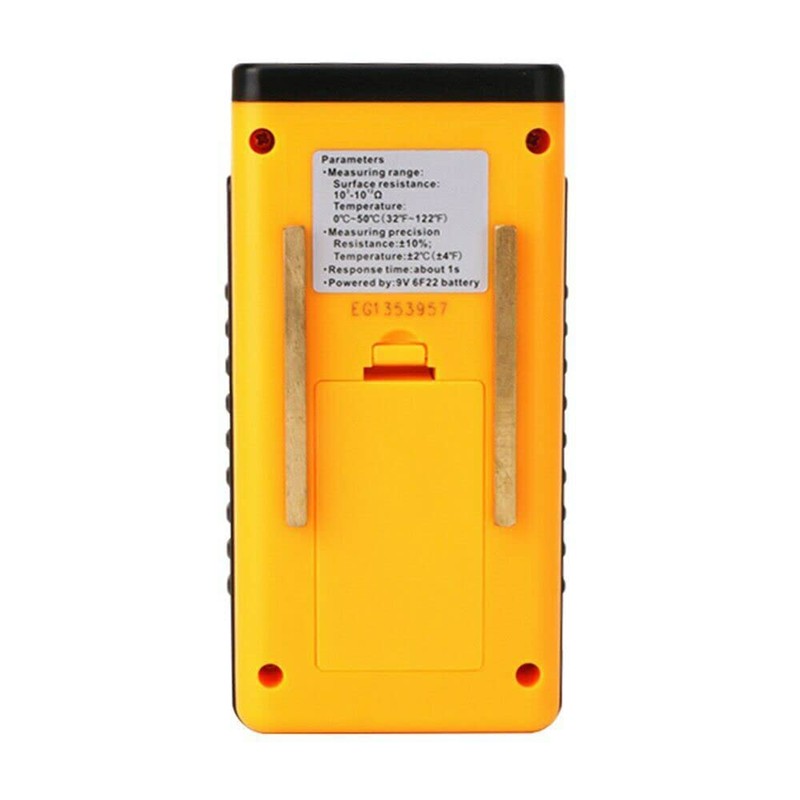 BOWONG Digital Surface Resistance Tester, Handheld Earth Resistance Meter Measure