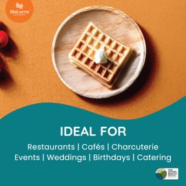 MALURRA 10" Round Palm Leaf Plates 50 PCs | Biodegradable | Disposable | Eco-Friendly, Heavy Duty, Bulk | For Parties, Weddings, BBQs & Catering | Decoration I Fall