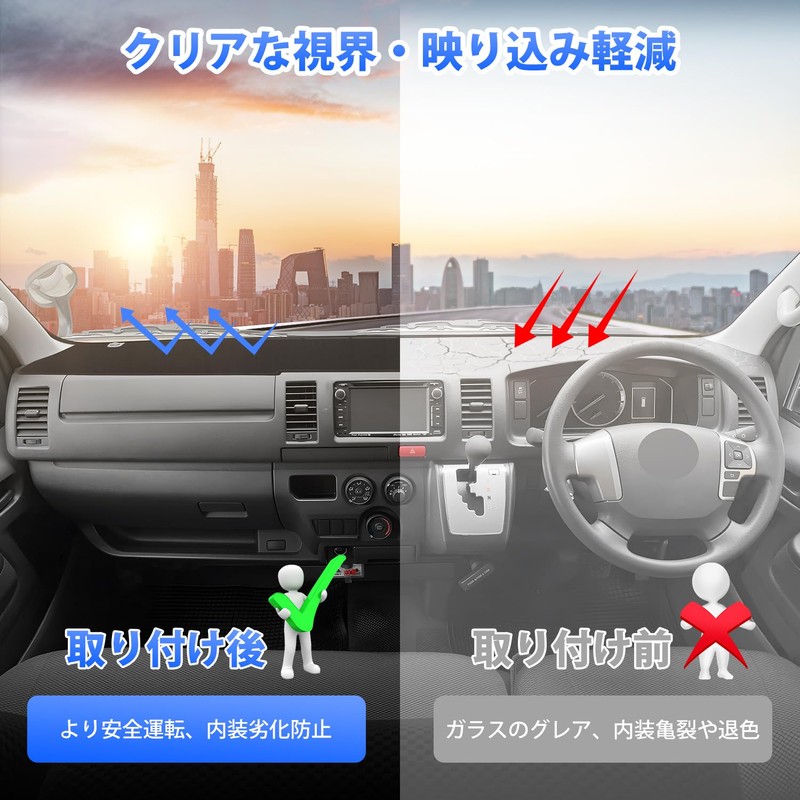 Virauto Toyota Hiace 200 Series Dashboard Mat, Wide Body, Dashboard
