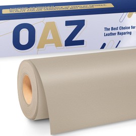 OAZ Self Adhesive Leather Repair Tape, 16X31.5 inch Leather Repair Patch for Furniture, Leather Repair Kit for Car Seats, Couch, Sofas, Chairs (Ivory Gray)