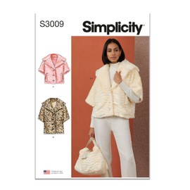 SIMPLICITY Sewing Pattern SS3009U5 Misses' Jacket in Two Lengths and Bag U5 (16-18-20-22-24)