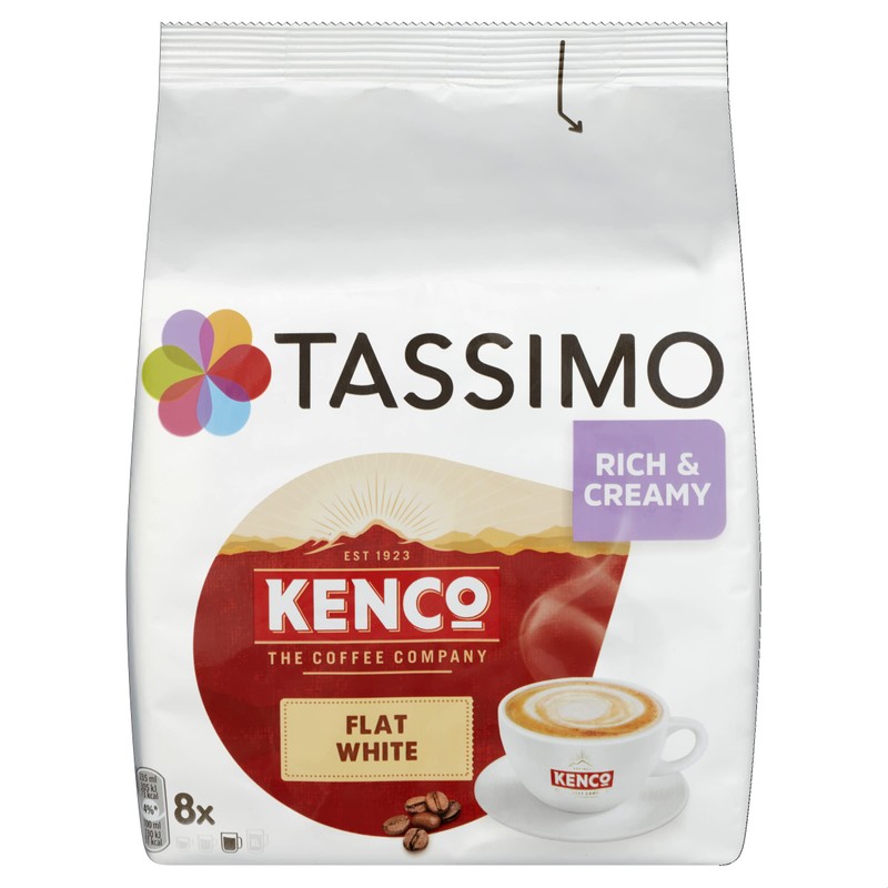 Tassimo Kenco Flat White Coffee Pods (16 pods, 8 servings)