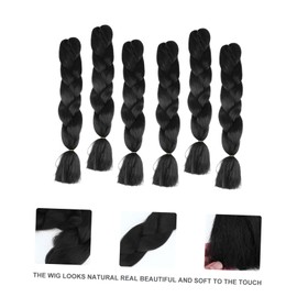 Minkissy Real Hair Feel Wig Braids Hair Extensions African Braid for Girls High Temp Wire Wig