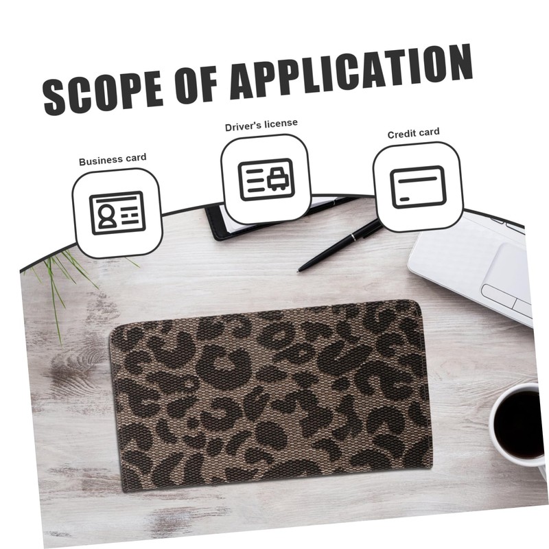 BUGUUYO Leopard Print Car Registration Holder Pu Insurance Card Wallet