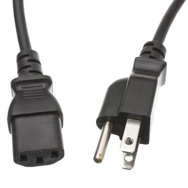 CableWholesale 10 feet Computer/Monitor Power Cord, C13 Female to NEMA 5-15P Male Plug, 3 Pin, 18 AWG, SVT, 10 Amp, C13 to Nema 5-15P Power Cable for PC/Monitor, Black