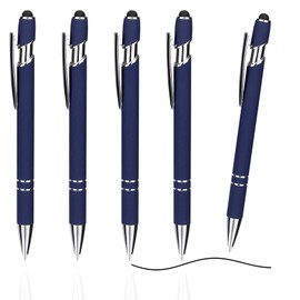 ENLACE Ballpoint Pen, High-Quality Ergonomic Ballpoint Pen, Pack of 5, Black Ink Ballpoint Pen with Non-Slip Grip Zone, Ballpoint Pen Set for Office and Household