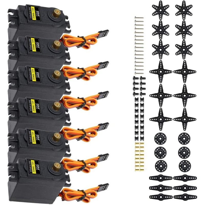 diymore [6-Pack] Servo MG996R Metal Gear Servo Torque Digital Servo